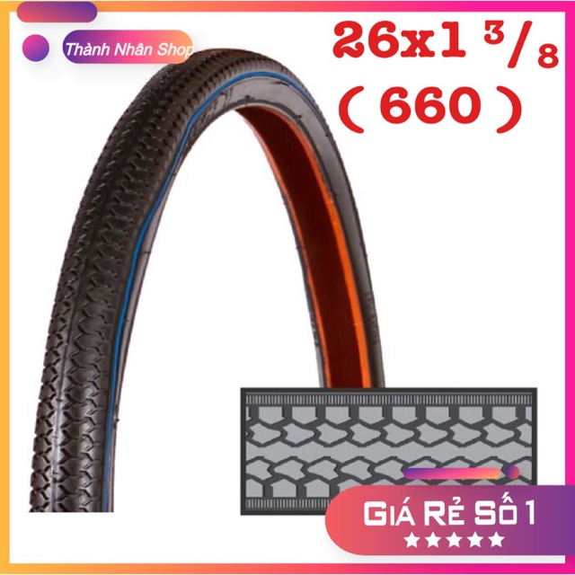 Vỏ xe đạp 26x1 3/8 drc