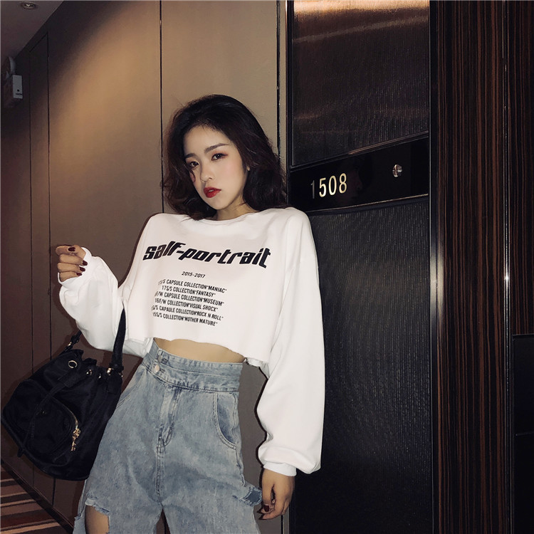 Áo Croptop Nữ Dài Tay Dáng Rộng Siêu Cute - Năng Động
