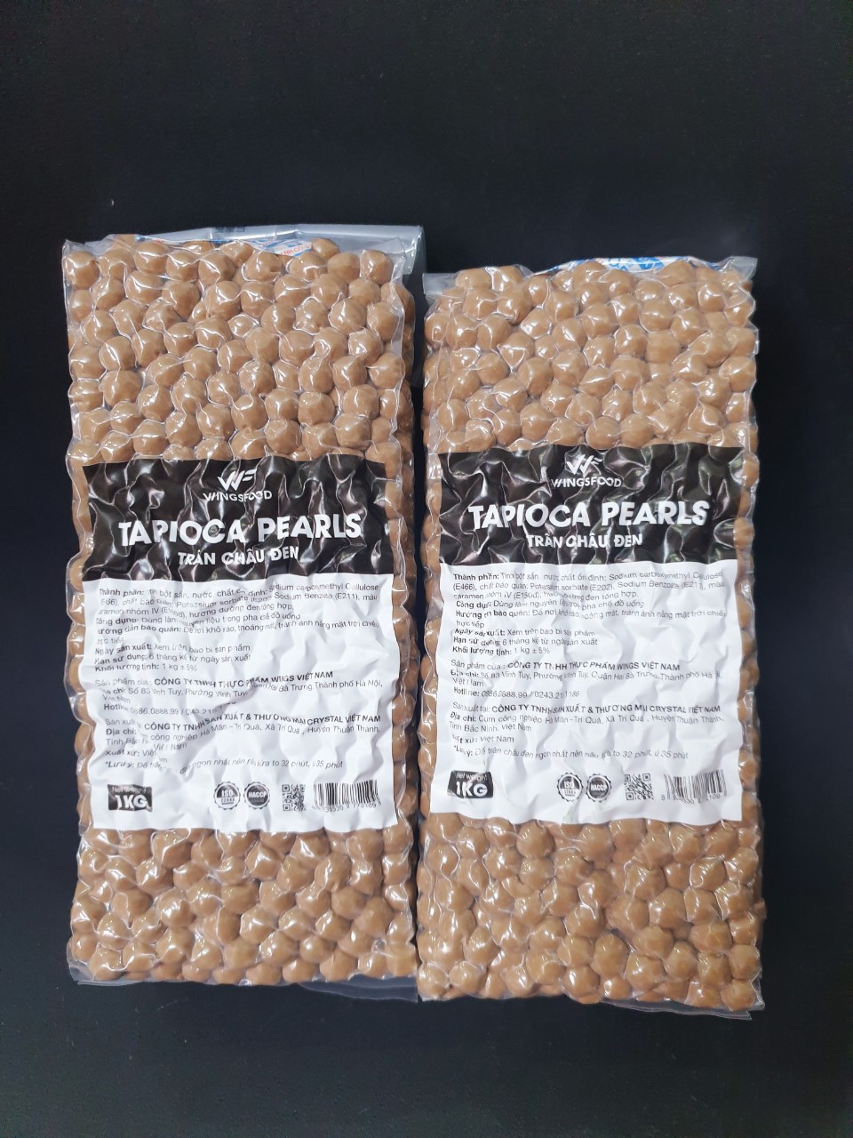 Trân Châu Đen Caramel Wings gói 1kg - BAO BÌ MỚI