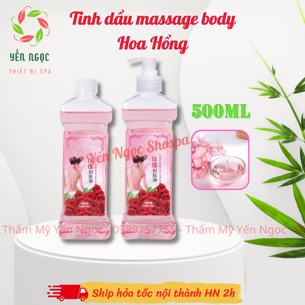 Tinh dầu massage body hoa hồng 500ml | Dầu massage hoa hồng