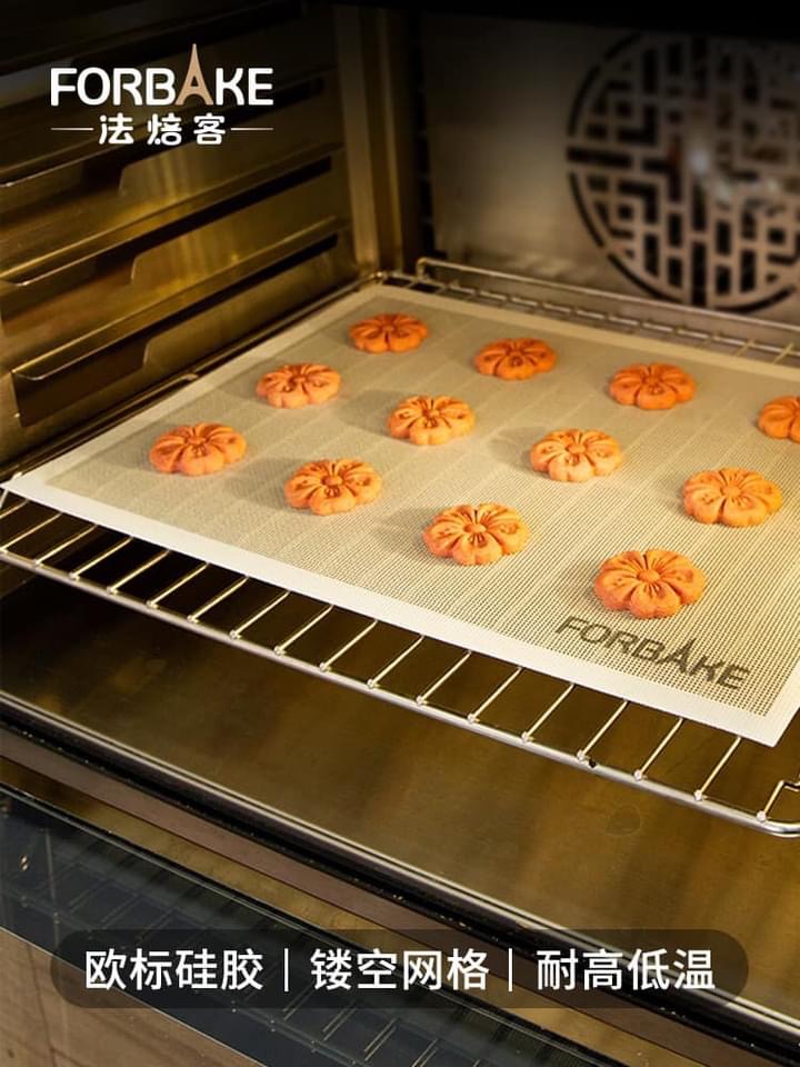 Tấm nướng chịu nhiệt FORBAKE, vải nướng bánh chống dính, chịu nhiệt dùng nhiều lần