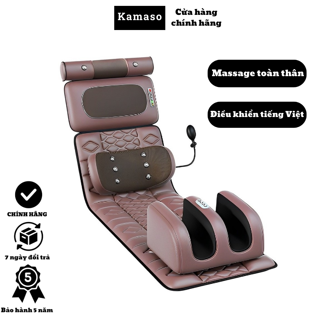 Đệm Massage toàn thân Điều khiển Tiếng Việt mẫu 2023 cải tiến Bảo hành 60 tháng Toàn quốc