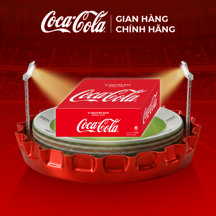 [SIÊU SALE ] Thùng/Lốc 24 Lon Mi-nhon Nước Ngọt Giải Khát Có Ga Coca-Cola Vị Nguyên Bản Original 235ml/Lon Sale 15.4 Coca-Cola Chính Hãng_LD