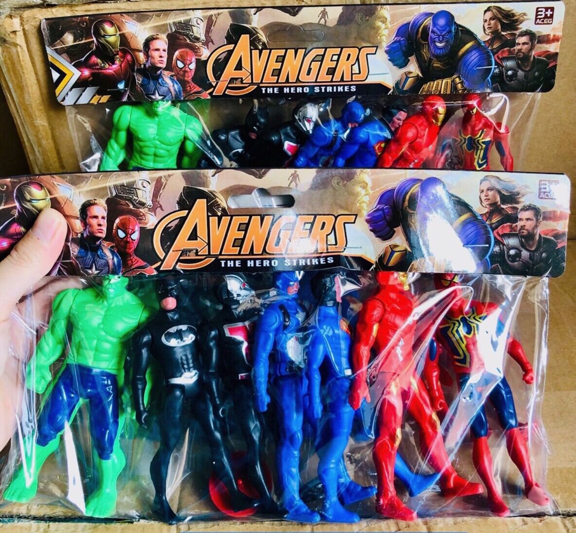 Bịch 7 mô hình nhân vật Siêu Anh Hùng Avenger không pin