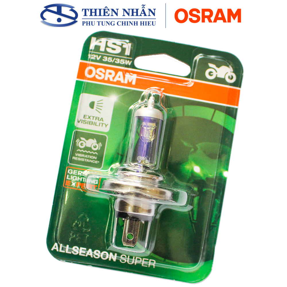 Bóng đèn Halogen OSRAM HS1 xe Sirius, Air Blade, Wave RS tăng sáng (64185ALS-01B)