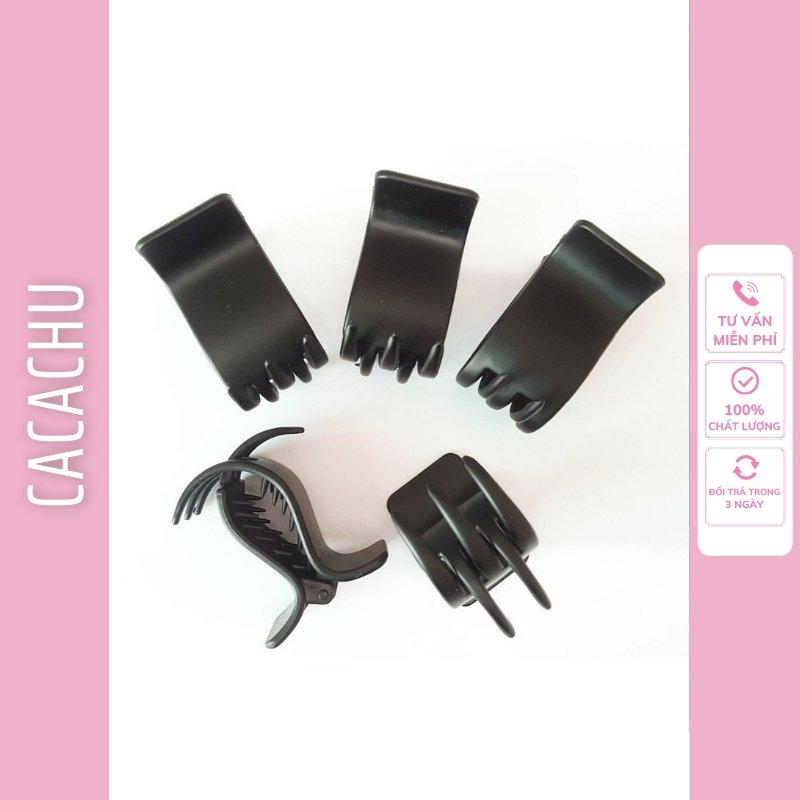 COMBO 2 Kẹp tóc càng cua Đen Nhám siêu bền chắc chắn 3 răng 5 răng hàn quốc CACACHU K03, cặp tóc nữ giá rẻ thời trang ulzzang