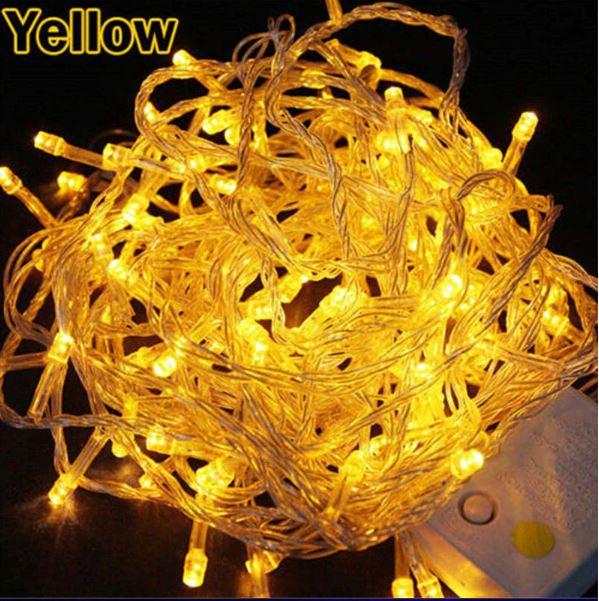 Combo 5 dây đèn led chớp nháy 5M (loại tốt) - màu vàng, dùng trang trí noel.