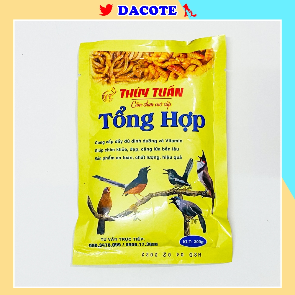 Cám chim tổng hợp Thúy Tuấn số cao cấp gói 200gram - Thức ăn cho chim tổng hợp Thúy Tuấn DACOTE cao cấp giá rẻ
