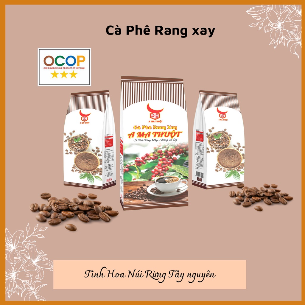 Cà phê hạt gu5 chuẩn vị a ma thuột- gồm loại hạt cà phê nguyên chất gồm arabica+ culi+ robusta, cho khách thích cà phê mộc