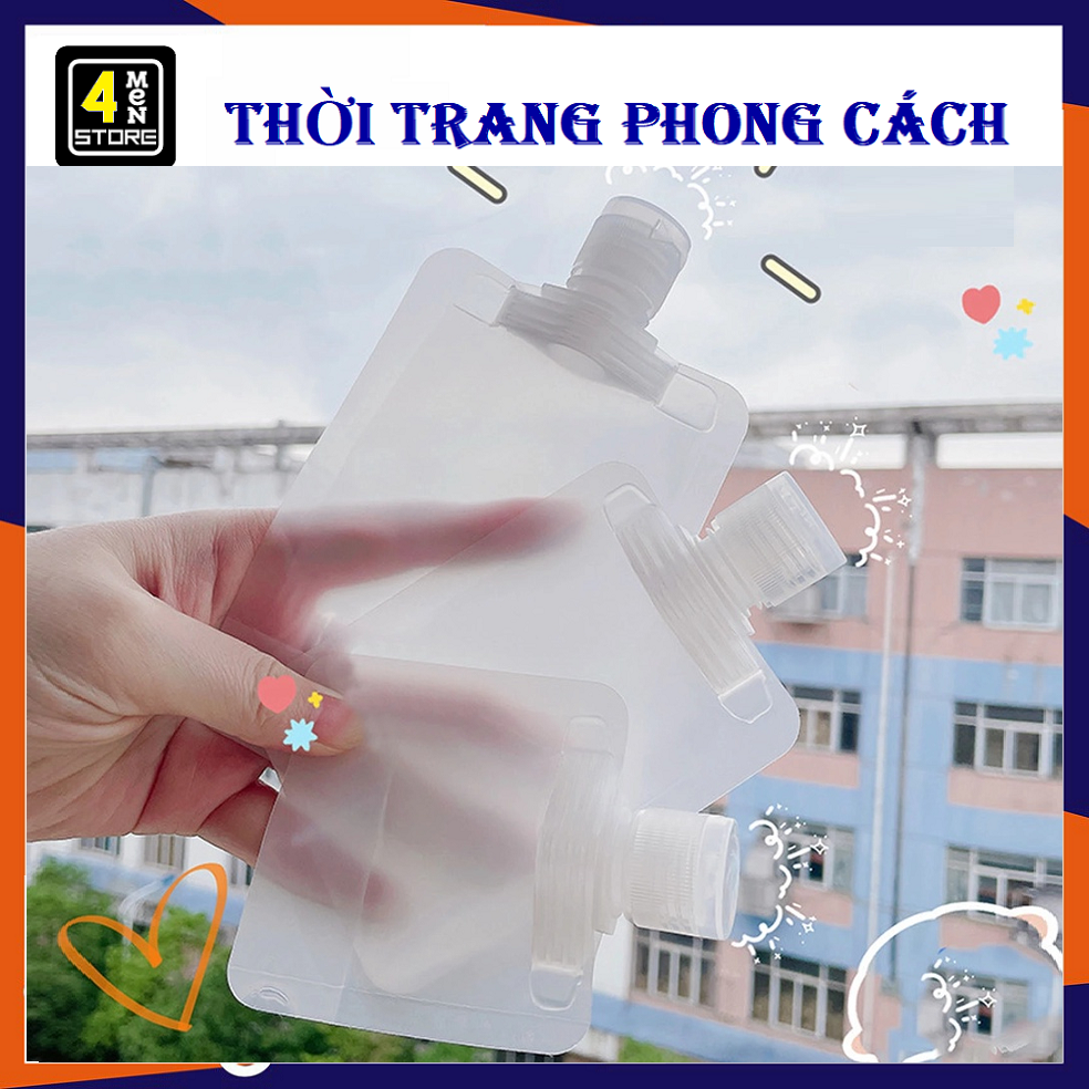 Túi Chiết Mĩ Phẩm Mini 100ML Trong Suốt Chai Chiết Phẩm Mỹ Dầu Gội Sữa Tắm Có Thể Tái Sử Dụng Tiện Lợi Khi Đi Du Lịch