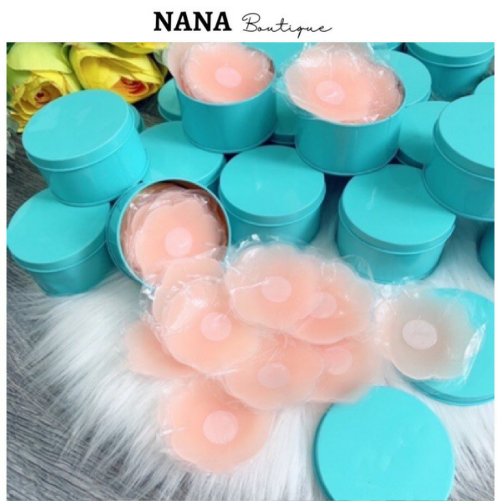 Miếng dán ngực Silicon tái sử dụng nhiều lần đựng hộp xanh, miếng dán mềm mại cho nữ