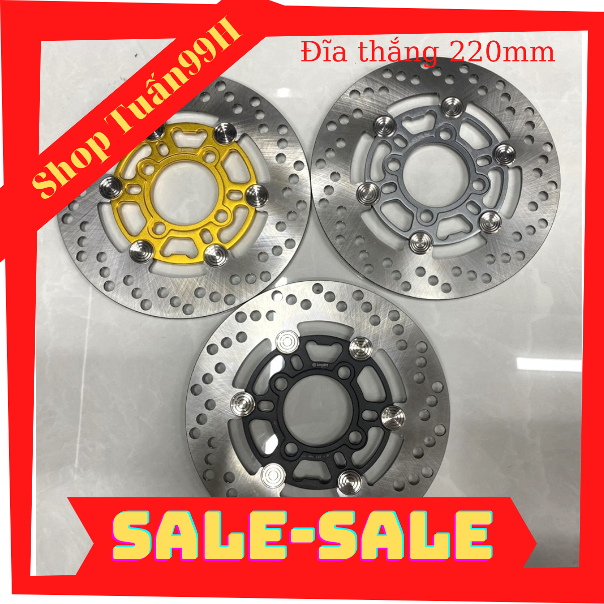 Đĩa thắng trước 220mm dành cho blade, rsx, sirius, jupiter, exiter 135