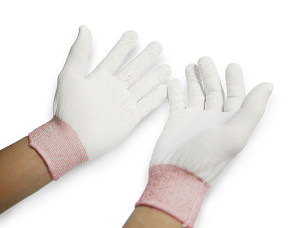 10 đôi Găng tay phòng sạch sợi Polyester loại không phủ PU