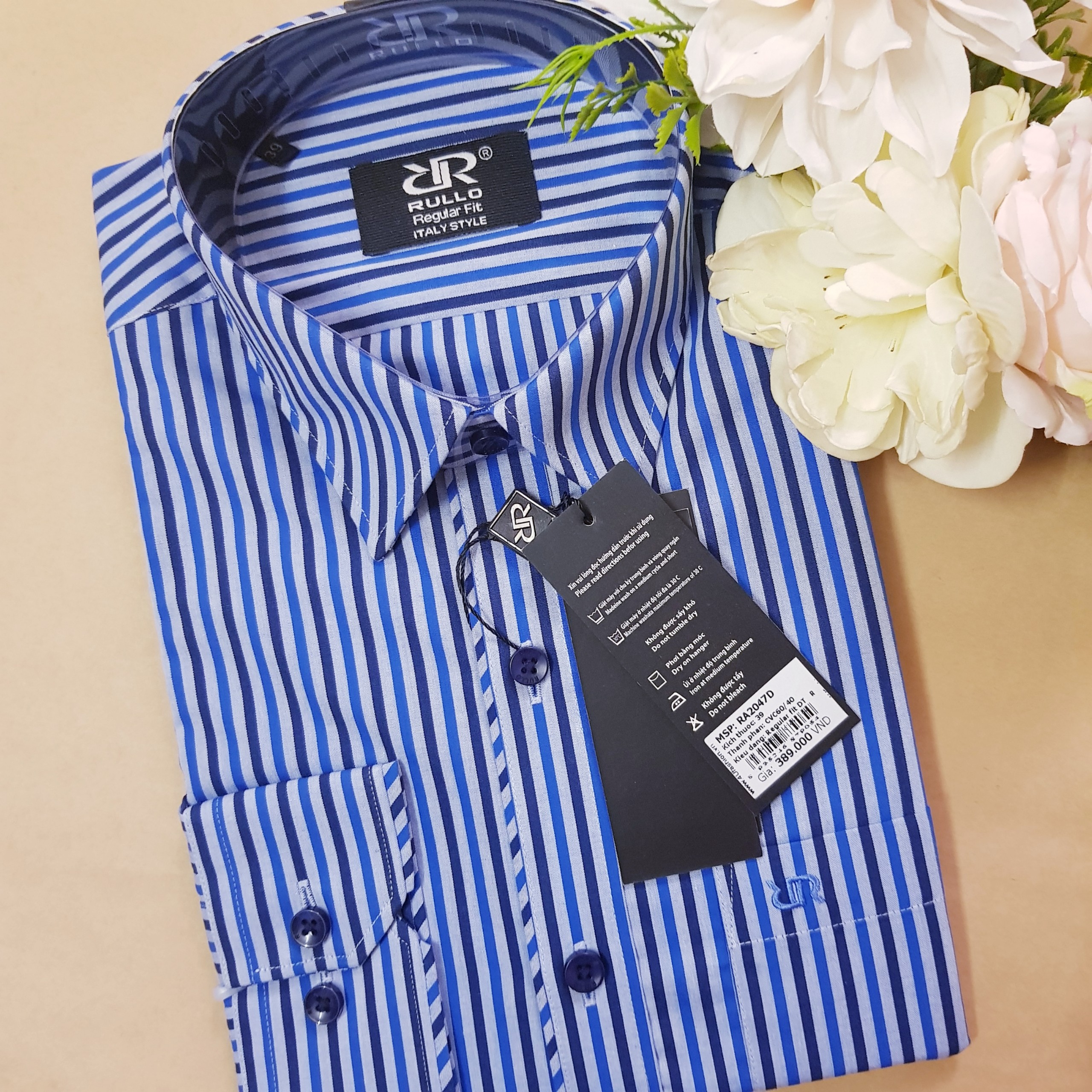 [HCM]ÁO SƠ MI NAM DÀI TAY RULLOS PHONG CÁCH THIẾT KẾ ITALY NGUYÊN LIỆU NHẬP KHẨU THÁI LAN DÁNG ÔM VỪA VẠT BẦU