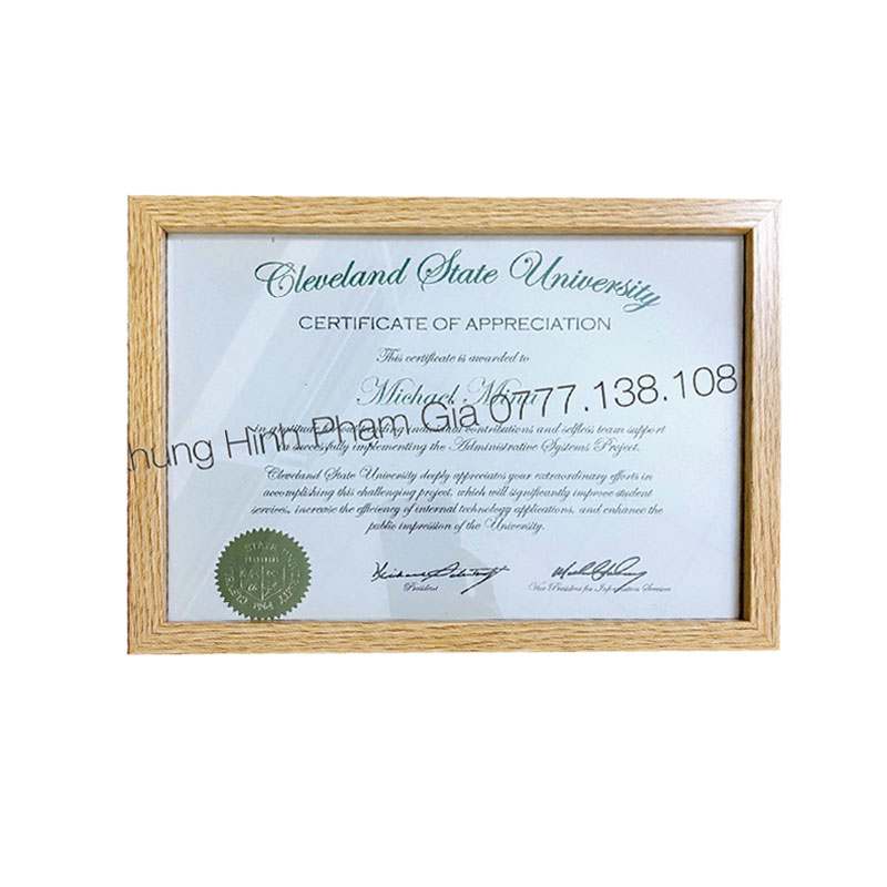 [HCM]Khung bằng khen vân gỗ giá rẻ tại HCM size A3 A4 A5 chuyên sỉ khung bằng khen giá tốt - khung hình phạm gia PGBK21