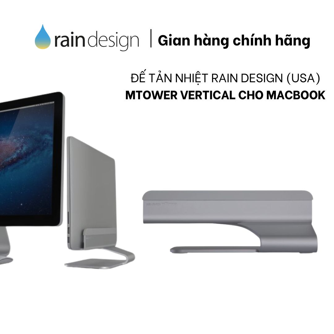 Đế tản nhiệt rain design mtower vertical macbook silver – rd-10037 - hàng chính hãng