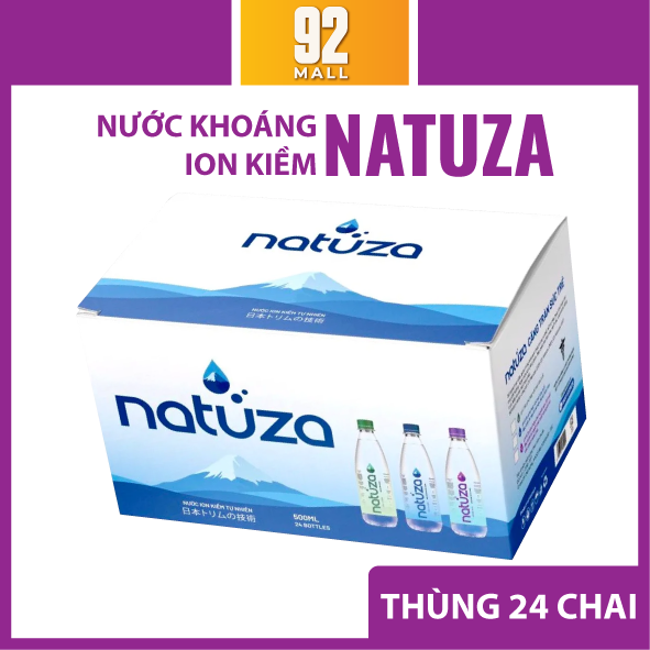 [Thùng 24 chai] Nước Ion Kiềm Natuza pH 9.2+ Thanh Lọc Cơ Thể, Làm Đẹp Da Cho Mọi Lứa Tuổi