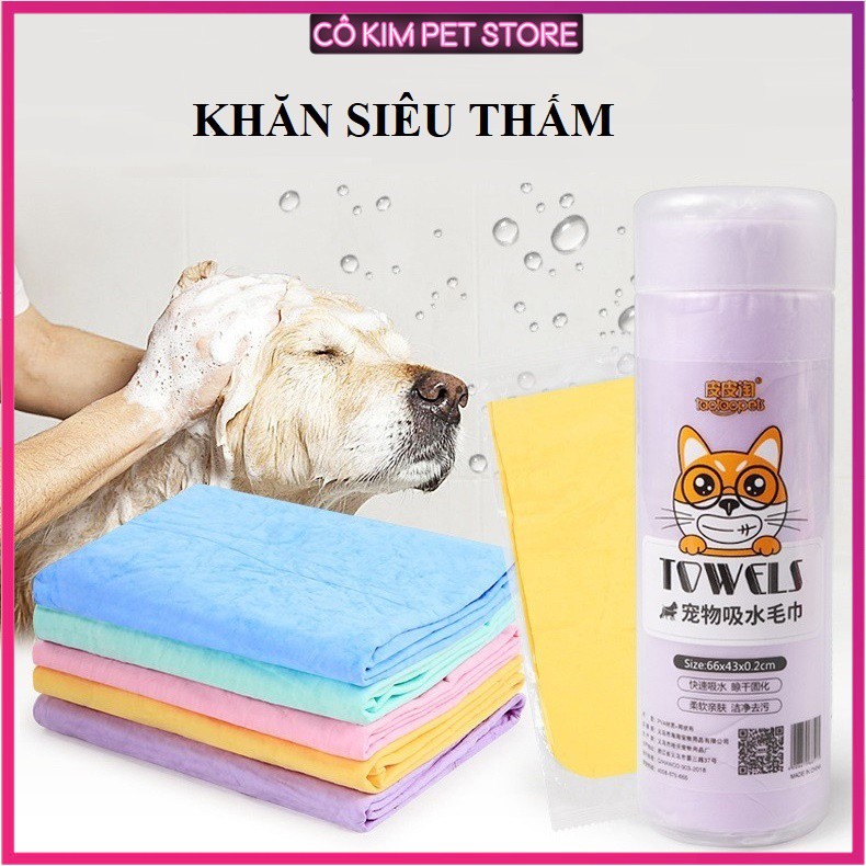 KHĂN TẮM CHÓ MÈO SIÊU THẤM NƯỚC