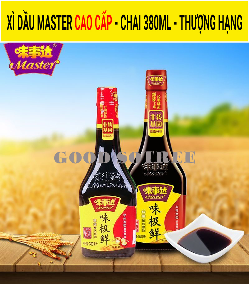 Xì dầu master cao cấp, thơm ngon thượng hạng chai 380ml