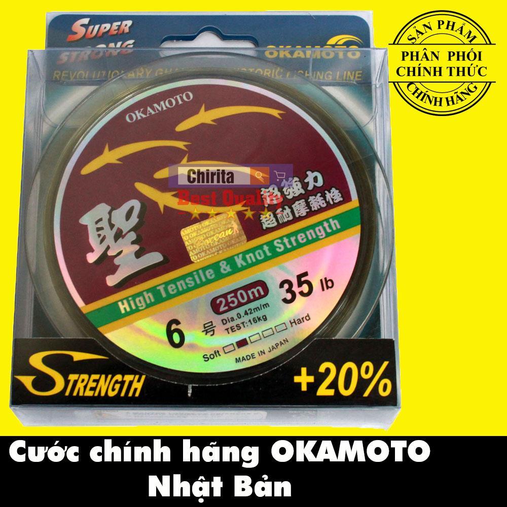 Cuoc cau ca OKAMOTO 250m đủ số, cước câu cá 4 con cá cơm, cước câu cá siêu bền, cước câu cá nhật bản - Cần Câu Shimano giá rẻ