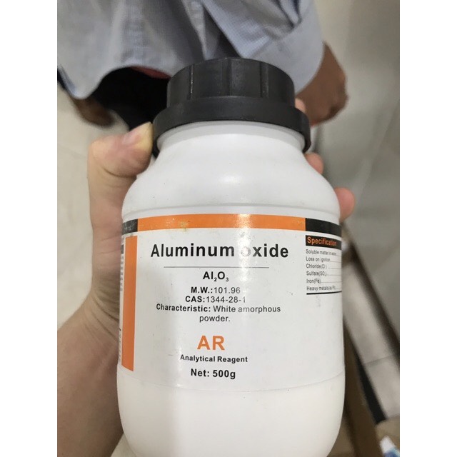 Aluminum oxide Al2O3 Nhôm oxit tinh khiết chai khối lượng 500g