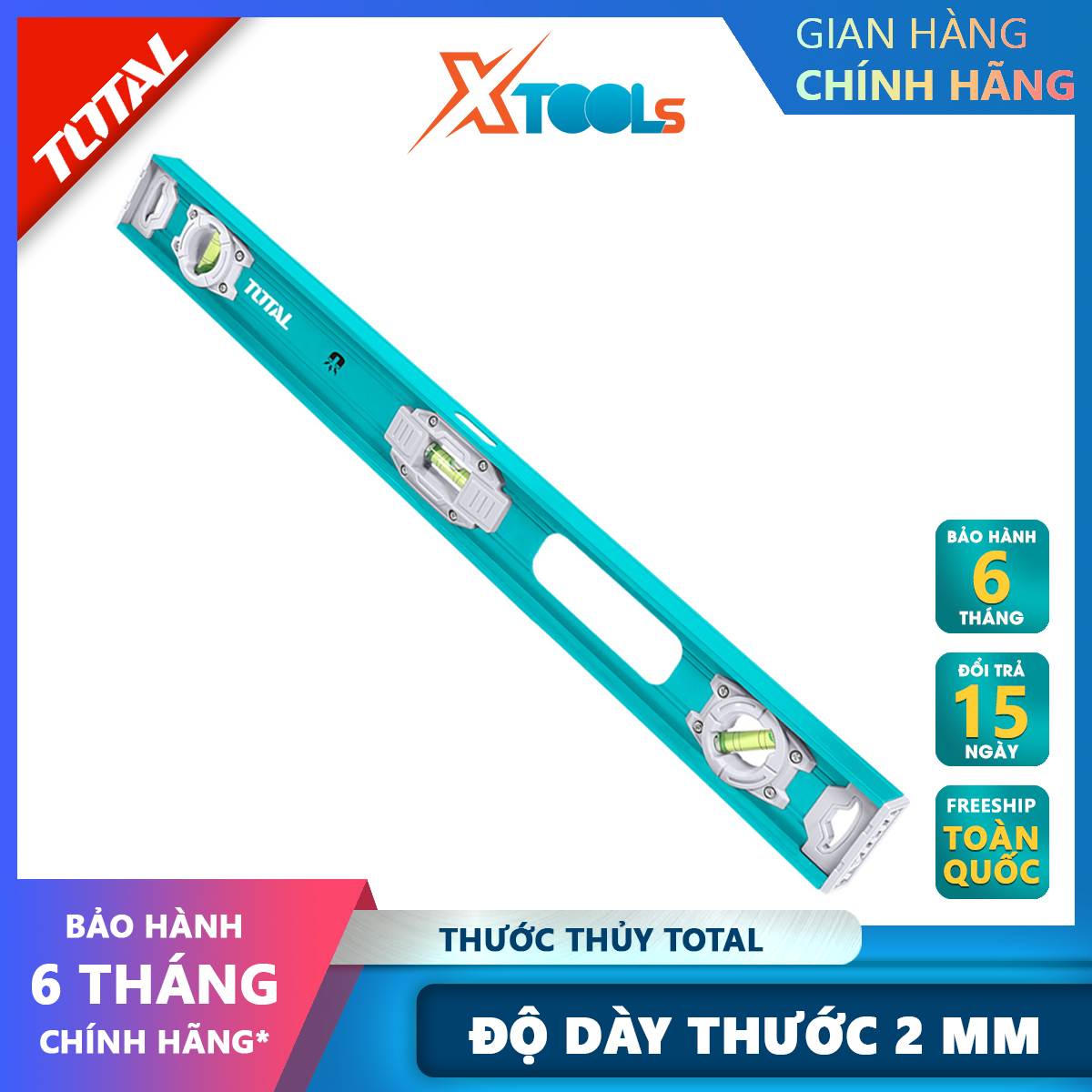  Thước thủy TOTAL | Thước nivo Chiều dài 80cm-100cm Độ dày thước nhôm 2mm Có nam châm hít đo góc nghiêng độ nghiêng độ dốc đo độ cân bằng 