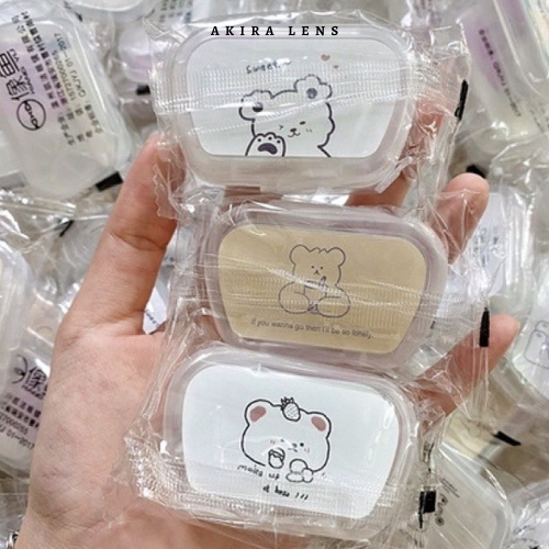 Khay gương mini đựng lens full dụng cụ gắp lens, gậy đeo lens, khay đựng lens
