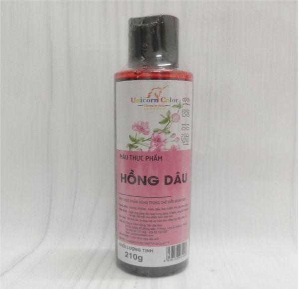[HCM]MÀU NƯỚC THỰC PHẨM UNICORN HỒNG DÂU 210GR
