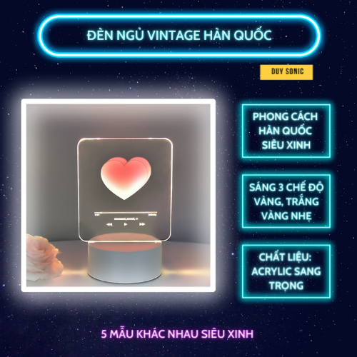 Đèn ngủ phong cách VIntage kiểu Hàn Quốc siêu xinh