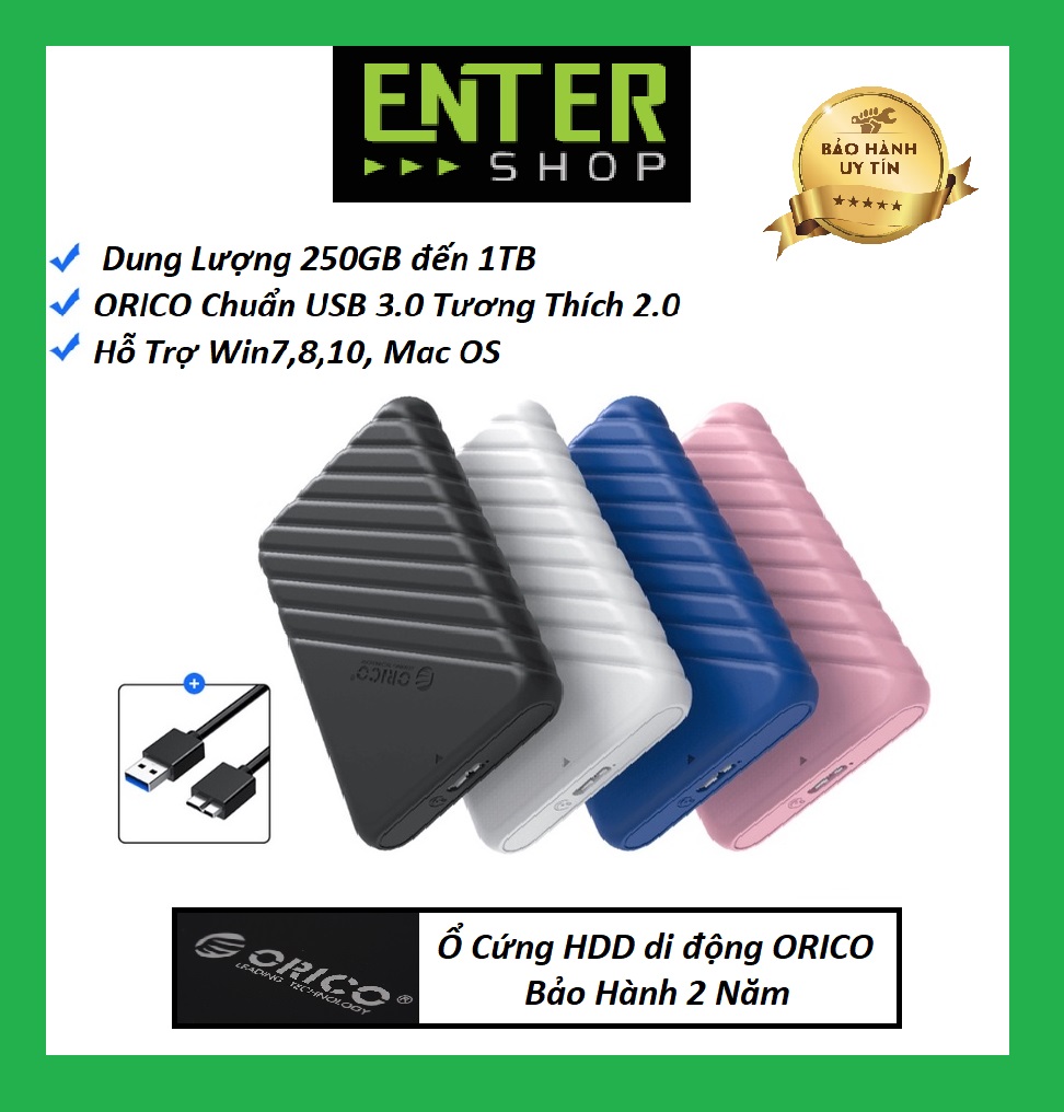 Ổ cứng di động ORICO từ 320Gb đến 1Tb Usb 3.0 tặng túi chống sốc