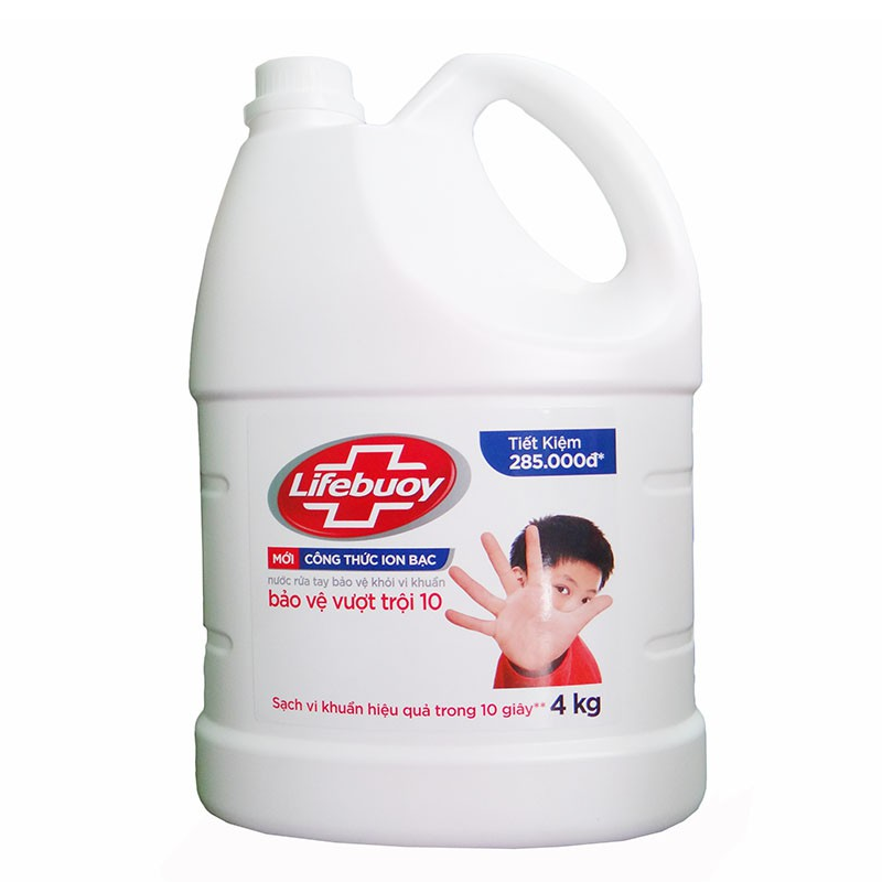 Nước rửa tay Lifebuoy CAN 4kg bảo vệ vượt trội
