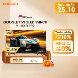 GOOGLE TIVI QLED+ 55 INCH - 55Y73 PRO Youtube Netfilx Smart TV 2024 Tặng gói giải trí cliptv 1 năm, FPT