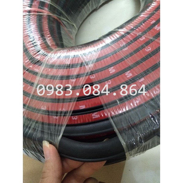 Gioăng chữ D cao su chống ồn ô tô dán viền xe tránh bám bụi, va đập loại to 12mm