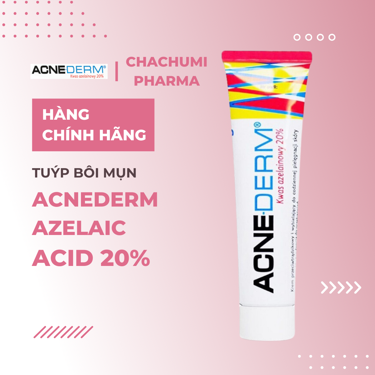 Tuýp Bôi Mụn Azelaic Acid 20% Acnederm