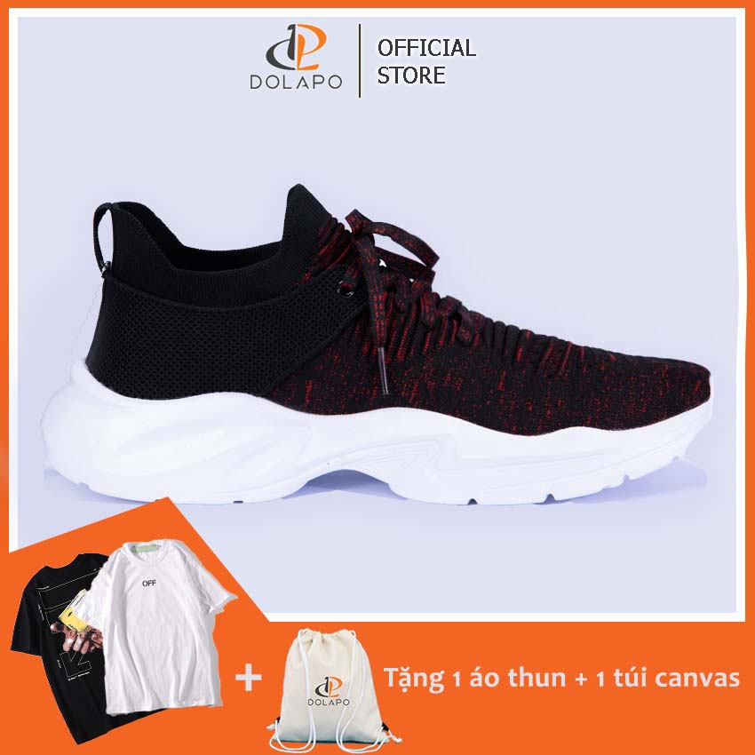 Giày Thể Thao Sneakers Nữ, Nam Dolapo-S, Giày Sneaker Unisex Thời Trang - Giày Siêu Nhẹ - Siêu Êm Giày Sneaker SK9866-05 - Tặng 1 Áo Thun Unisex Thời Trang; Tặng 1 Balo Vải Canvas Chuyên Dụng Đựng Giày