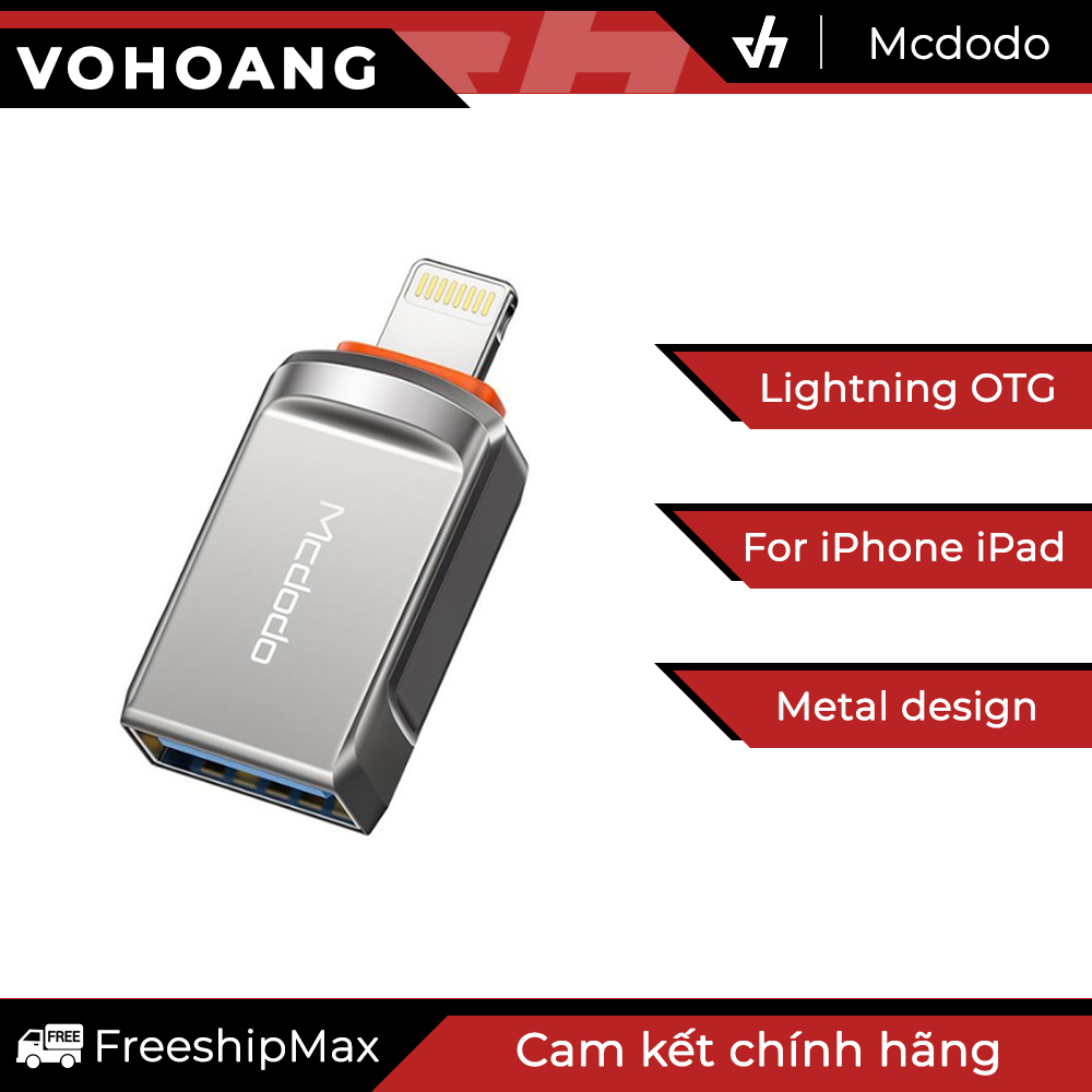 Đầu chuyển OTG Lightning Mcdodo - Dùng cho iPhone iPad cổng lightning