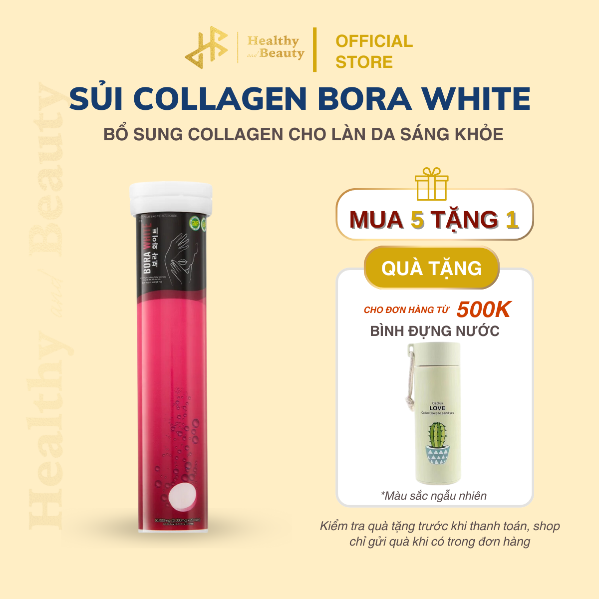 Viên sủi trắng da mờ thâm nám, tàn nhang Bora White Hàn Quốc 20 viên