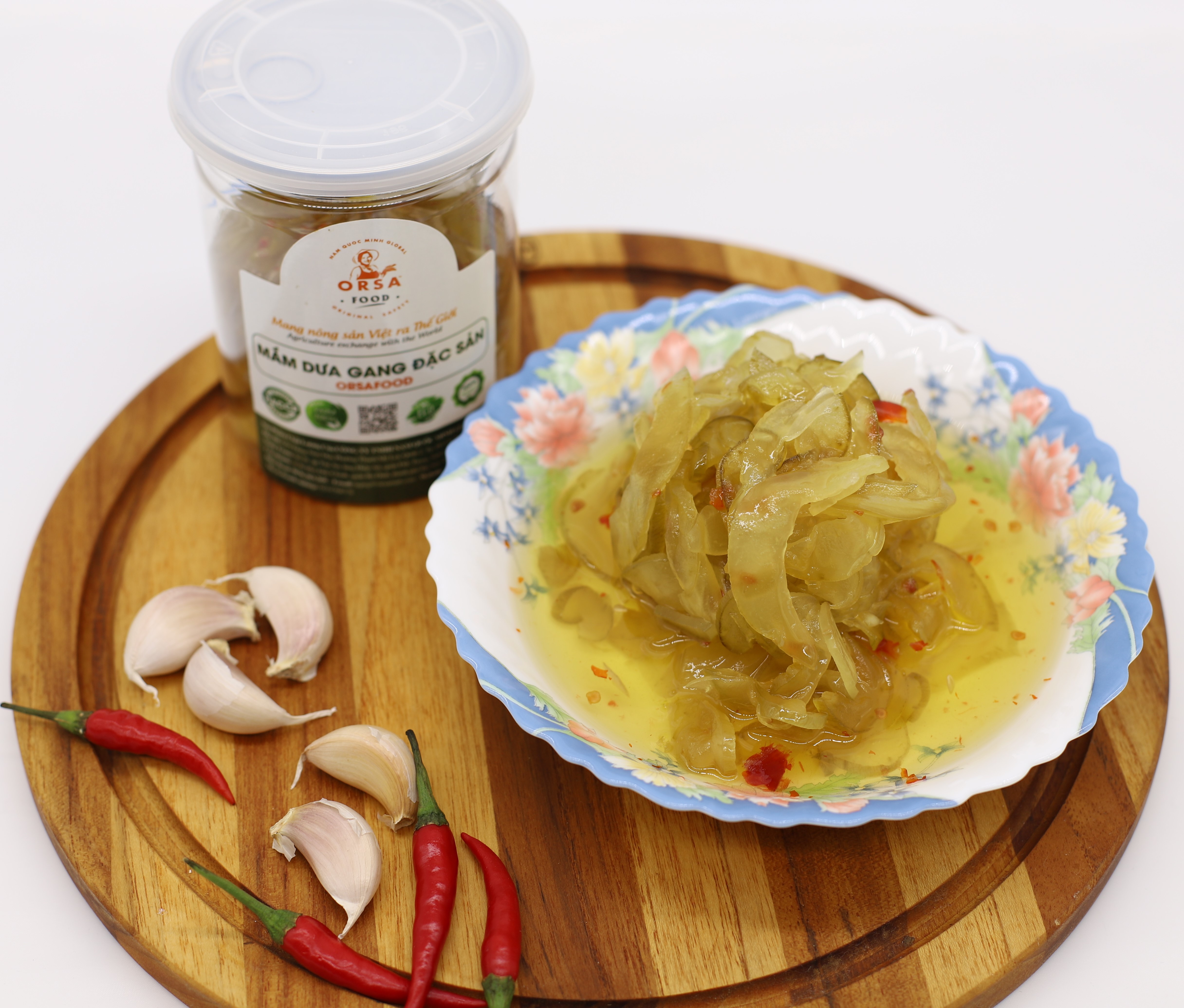 Orsafood đặc sản dưa gang chay _ mắm dưa gang chay ăn liền _ mắm dưa gang ăn liền giòn ngọt _ đặc sản mekong chay mặn đều dùng được