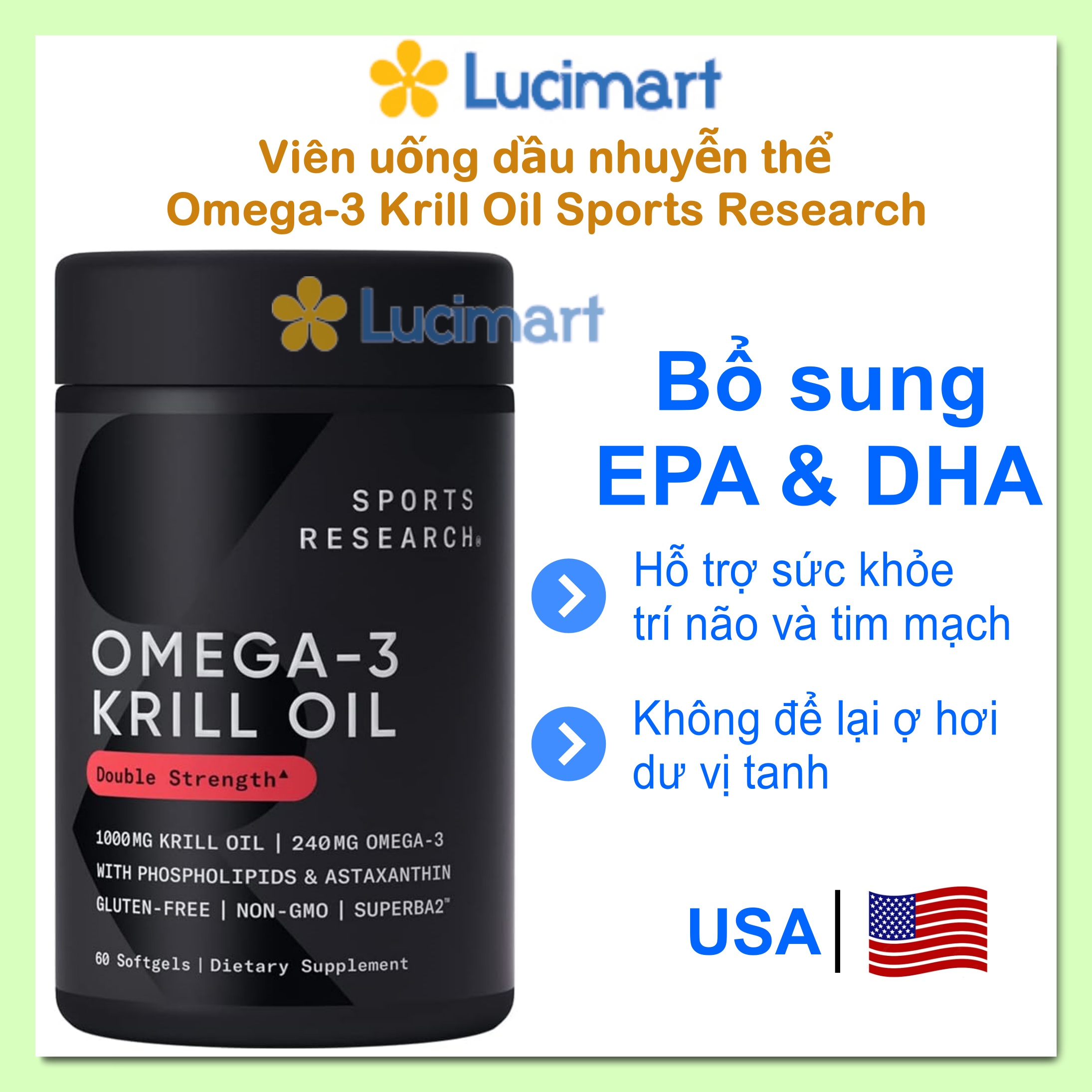 Viên uống dầu nhuyễn thể bổ sung Omega
