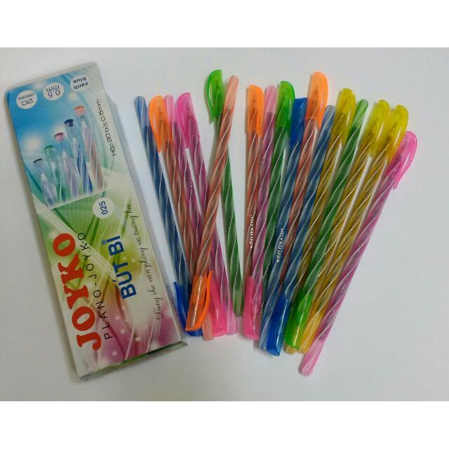 Combo 5 bút nến dài Joyko 004, thích hợp sử dụng cho nhân viên văn phòng, viết êm tay, lượng mực nhiều