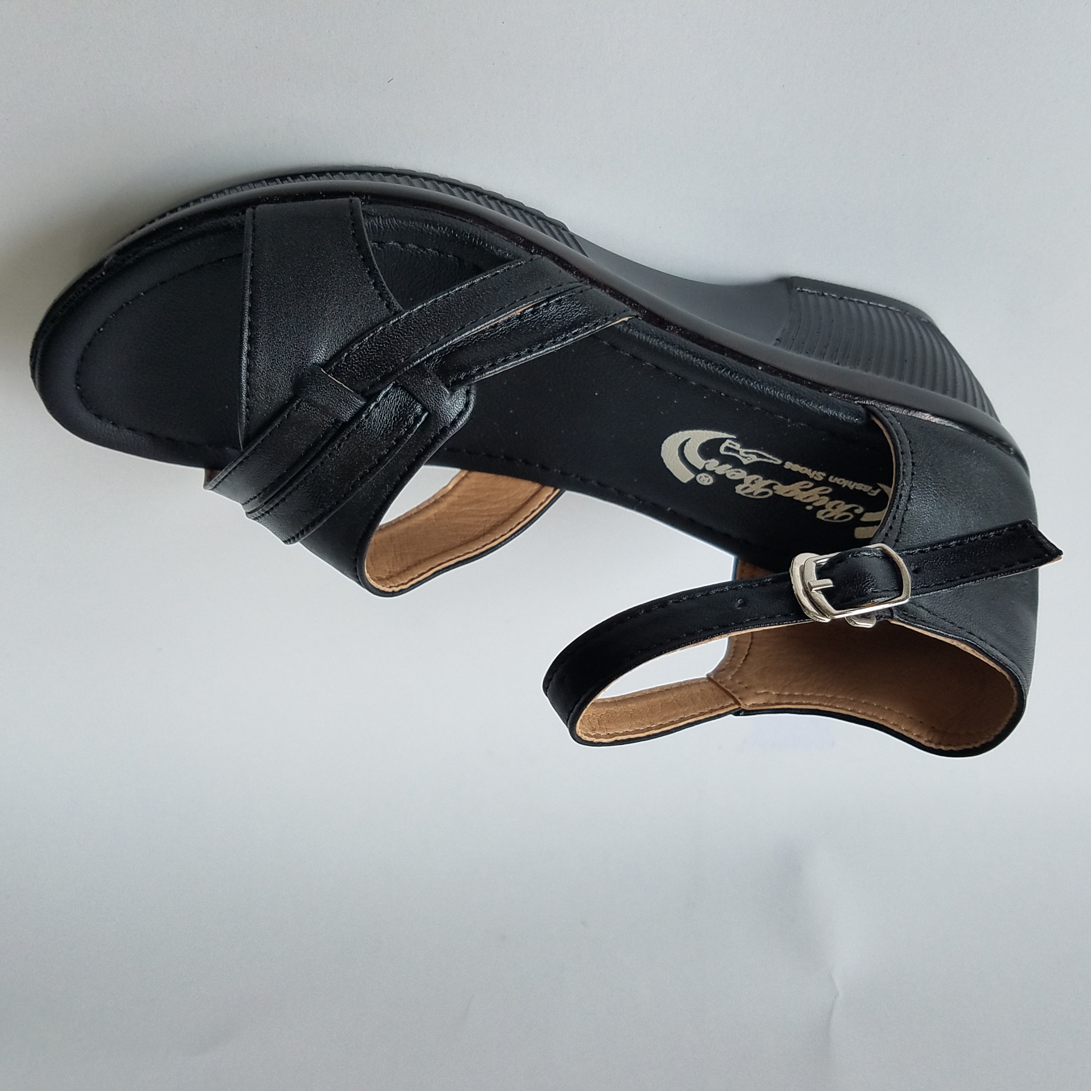 GIày SanDal Đế Xuồng Nữ BIGBEN Da Bò Thật Cao Cấp