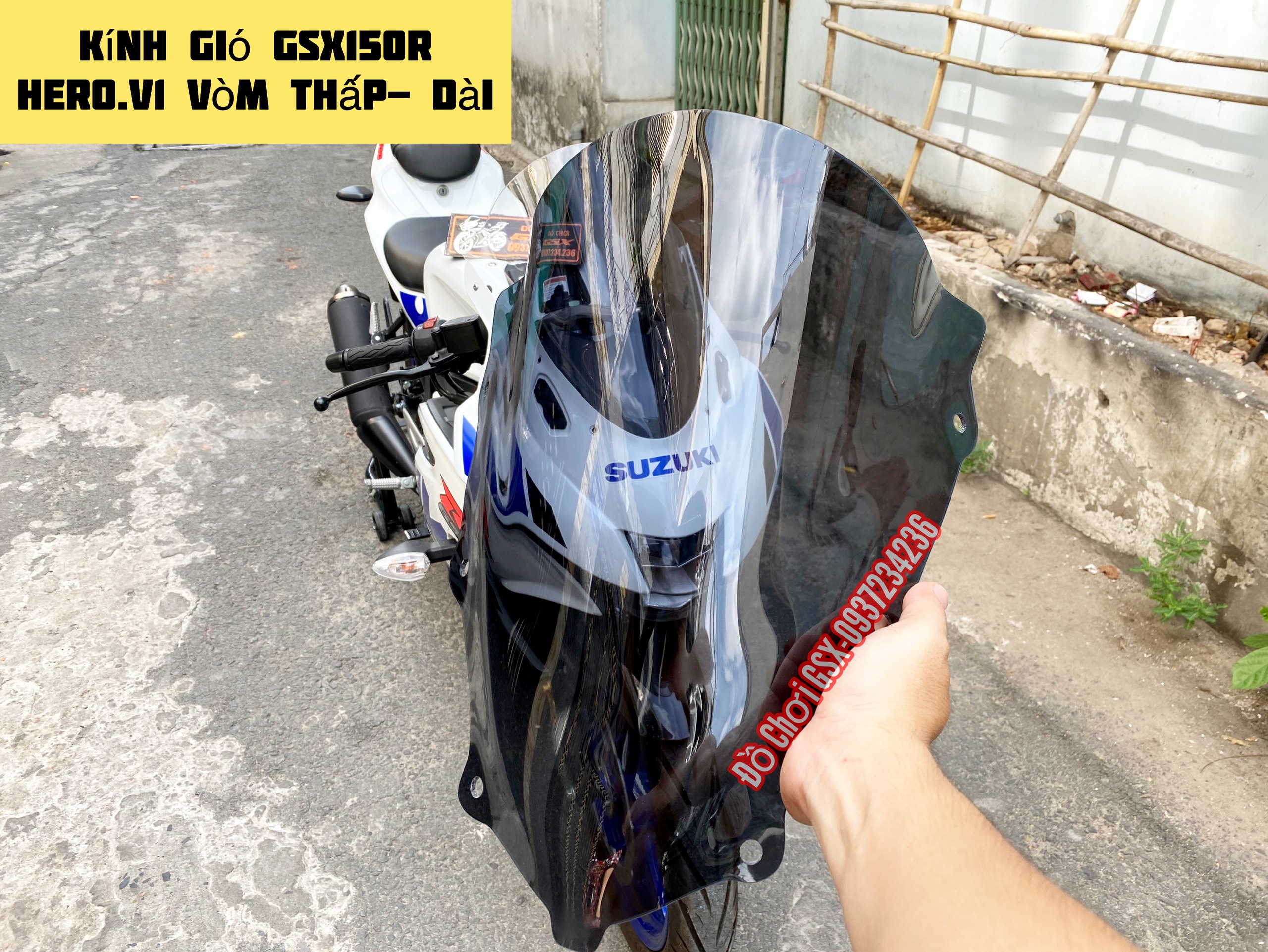 Kính chắn gió GSX150R - HEROWINDSHIELD THAILAND- V1