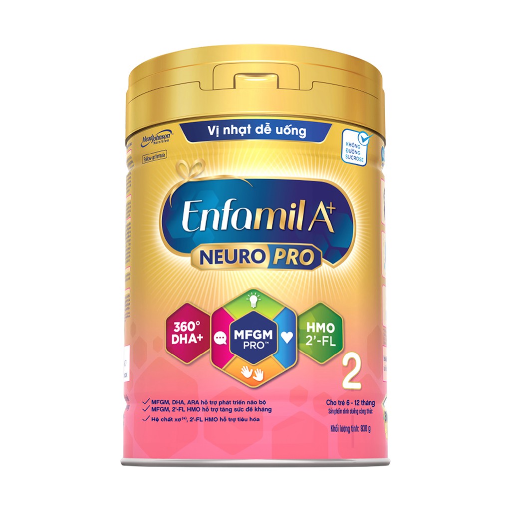 Sữa bột enfamil a+ 2 neuropro 830g mới