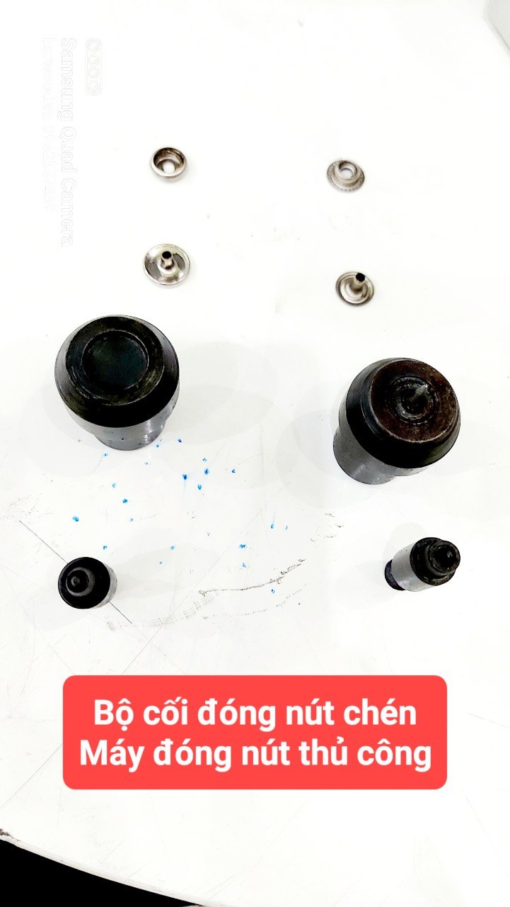 Bộ cối khuôn đóng cúc áo 4 thành phần Loại nút 12,15mm Dùng cho máy đóng nút thủ công BSR-DKJ819 Phụ liệu may