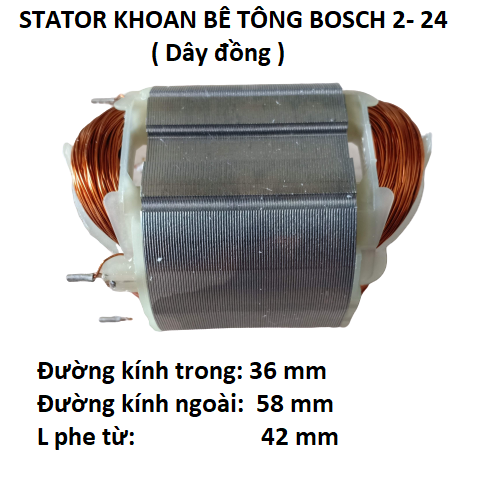 Stator, cuộn điện lắp máy khoan bê tông 2-24RE - Sa khoan 2-24DCA