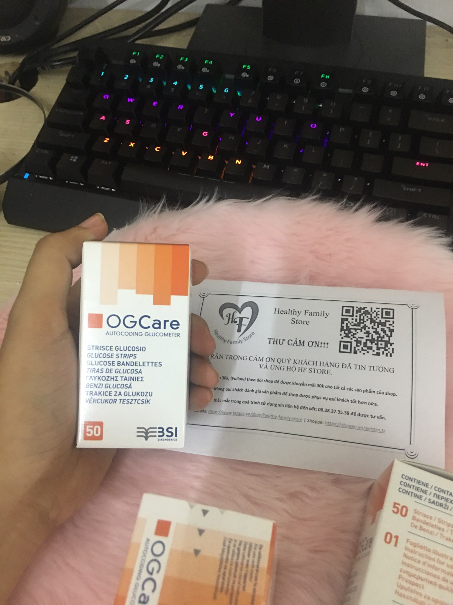 Que Thử Đường Huyết Ogcare 50 Que/ Hộp - Hàng Có Sẵn - Đảm Bảo Chính Hãng