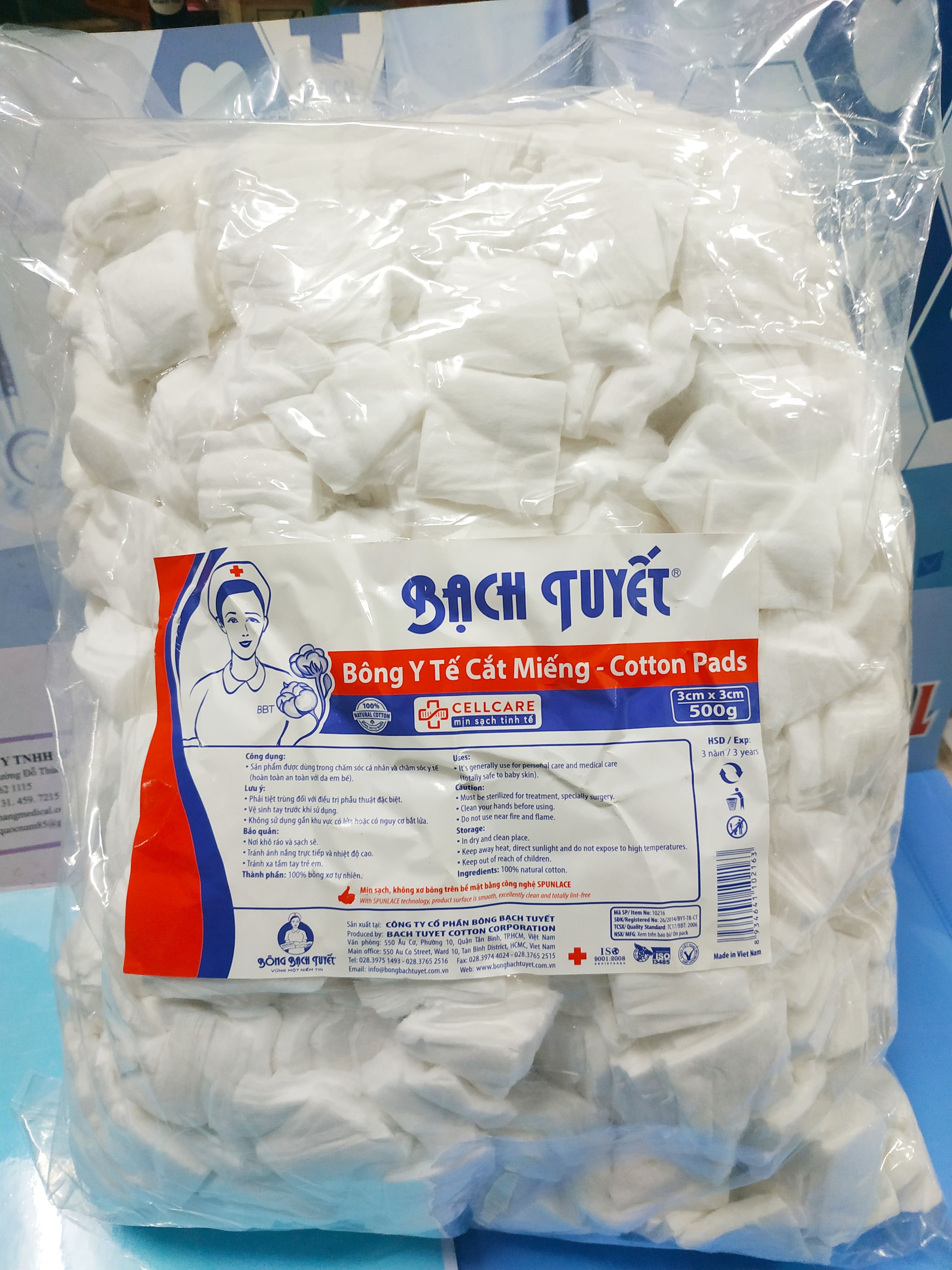 [HCM]BÔNG CẮT BÔNG BẠCH TUYẾT 3X3CM GÓI 500GRAM