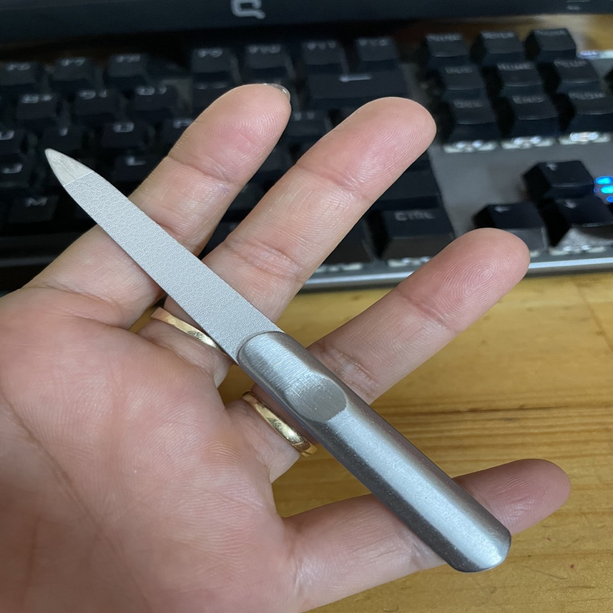 COMBO 2 CÂY. DŨA MÓNG TAY BẰNG THÉP KHÔNG GỈ, DỤNG CỤ CHĂM SOC MÓNG TIỆN ÍCH  - 000043