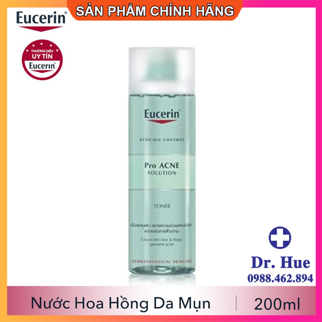 Eucerin Pro Acne Solution Toner cho Da Mụn - Nước Hoa Hồng Eucerin Proacne Cân Bằng Cho Da Dầu