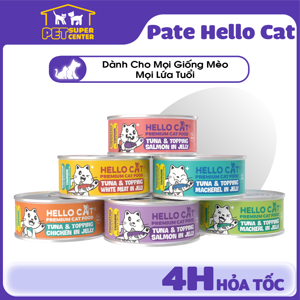 [QUÀ TẶNG] Pate Hello Cat Dành Cho Mèo Mọi Lứa Tuổi - 160gr